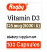Vitamin Supplement Vitamin D3 125 mcg Strength Capsule 100 per Bottle