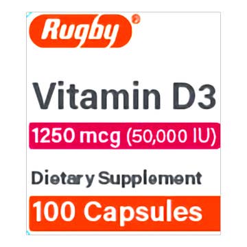 Rugby® 50,000 IU Vitamin D-3 Capsules