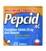 Pepcid® AC Famotidine 20 mg Acid Reducer Tablets Maximum Strength