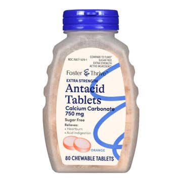 Foster & Thrive™ Extra Strength Antacid Calcium Carbonate Chewable Tablet Orange